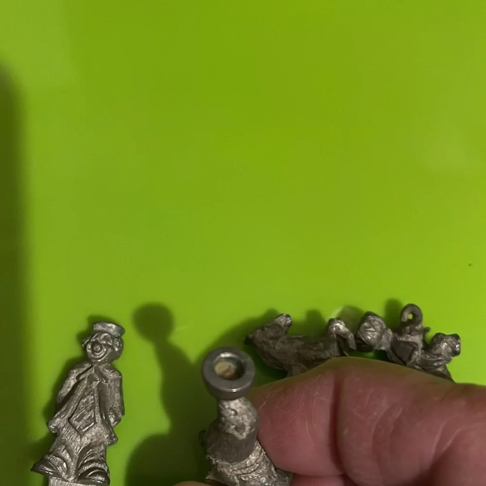 Vintage circus candle holders metal